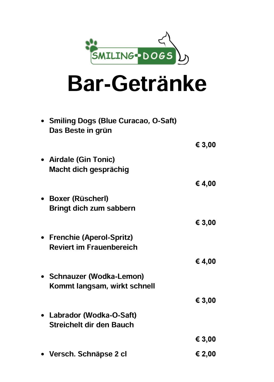Cocktailkarte